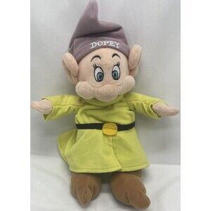 Disney Parks Snow White and the Seven Dwarfs Dopey Plush 10” Stuffed Animal Toy